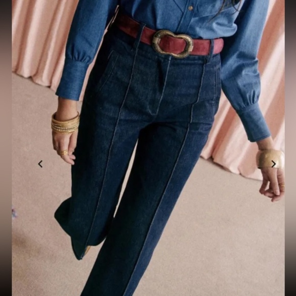 Sezane Lukas Trousers Denim 34 XS 2